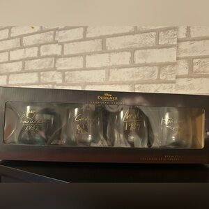 DISNEY Designer Collection Premiere Series 4-Piece Stemless Wine Glass Set